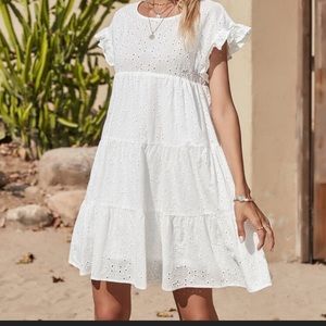 Never worn SHEIN white eyelet dress